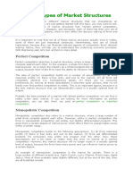 Types of Market Structure