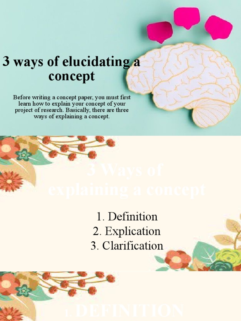 Three Ways to Elucidate Concepts | PDF | Definition | Concept