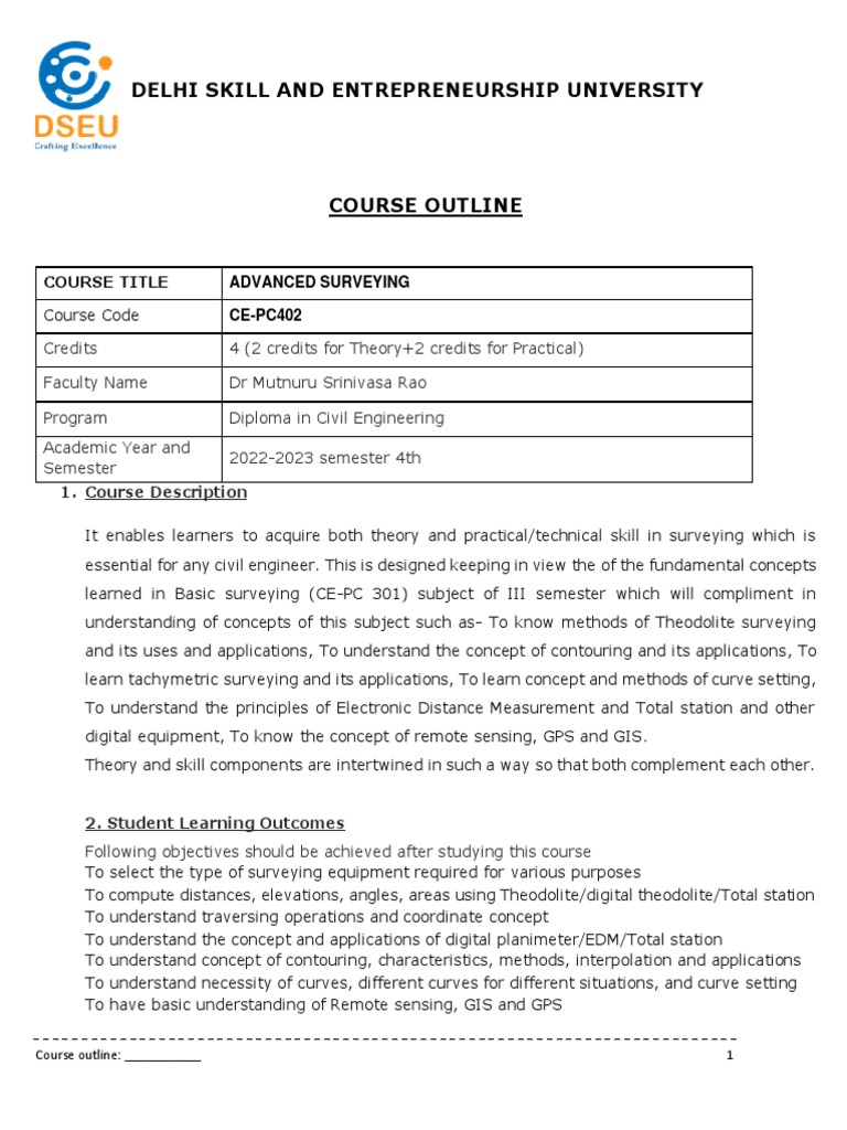Advanced Surveying Pdf Surveying Geodesy