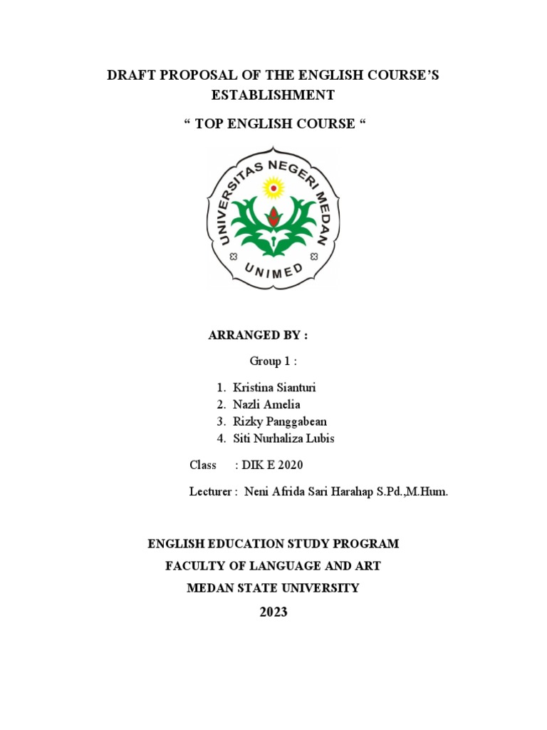 Proposal Pendirian Top English Course | PDF