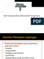 Test Transaksi (Test of Recorded Transaction) Audit 1