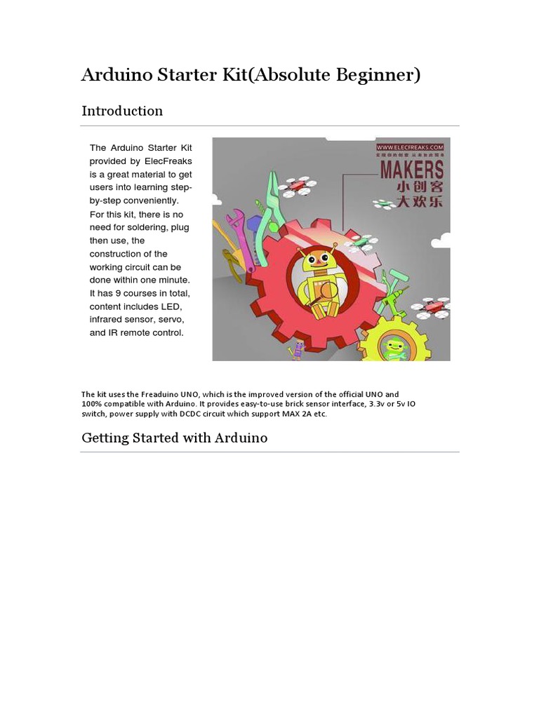 Arduino starter kit pdf arduino electronics