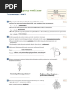 Test IV. Tkanki I Organy Roslinne Test Z Widoczna Punktacja | PDF