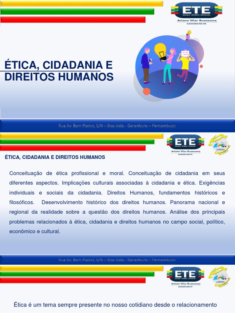 Ética, Cidadania e Direitos Humanos - Completo | PDF | Moralidade ...