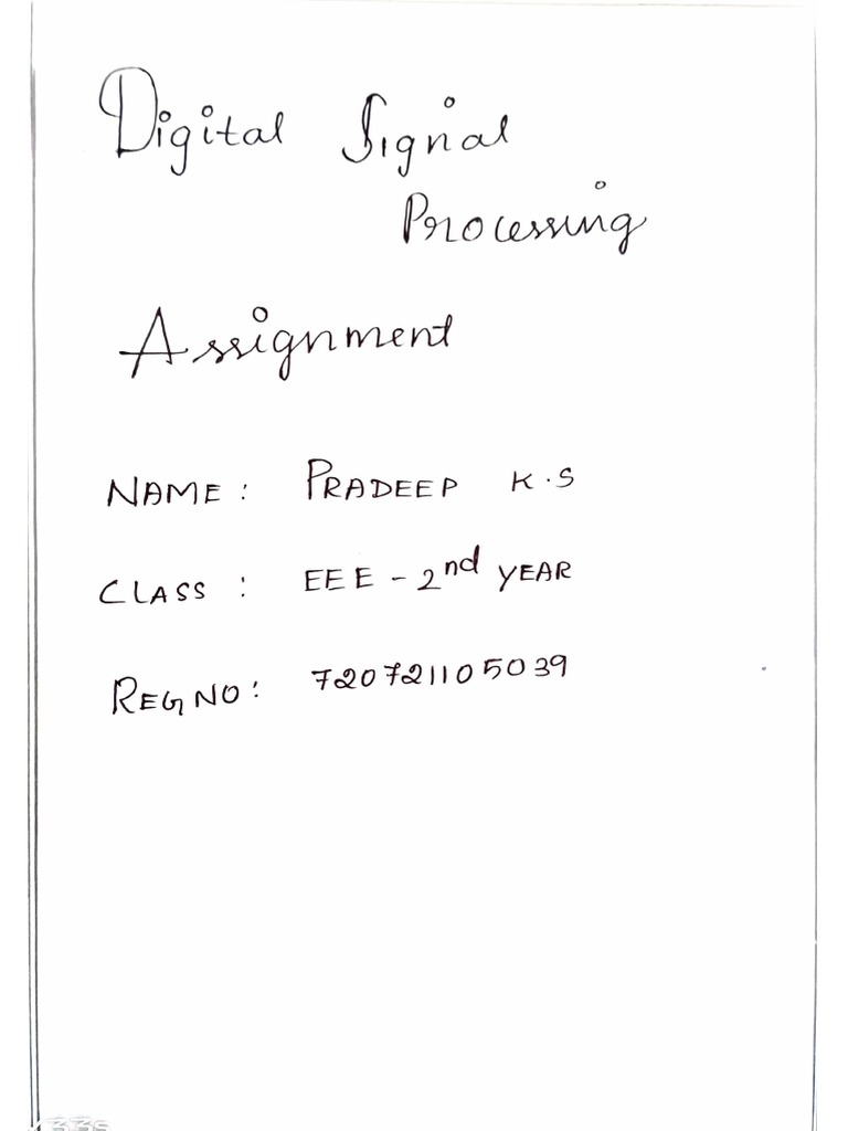 Digital Signals Processing PDF