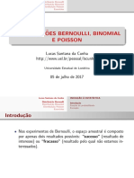 Distribuições de Bernoulli, Binomial e Poisson