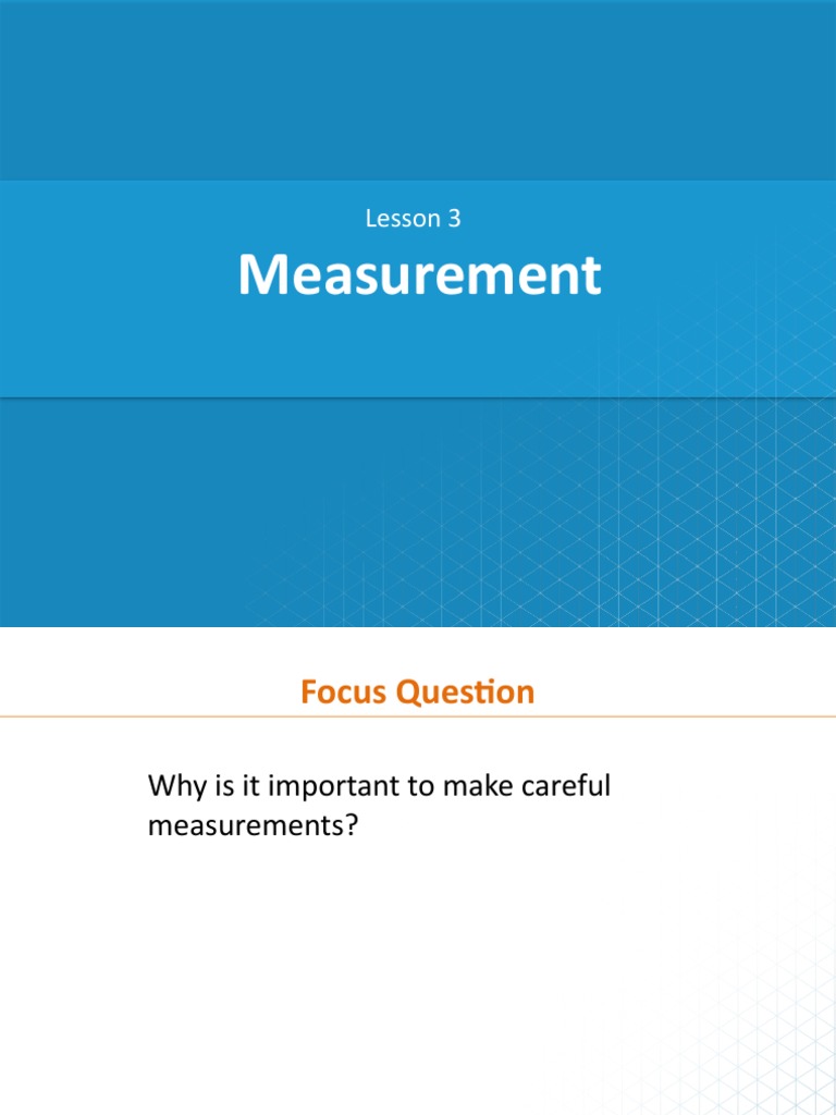 Module 1 Lesson 3 Measurement PDF Accuracy And Precision