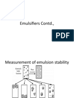 Emulsifiers: Measurement of Emulsion Stability and Types of Stabilizers