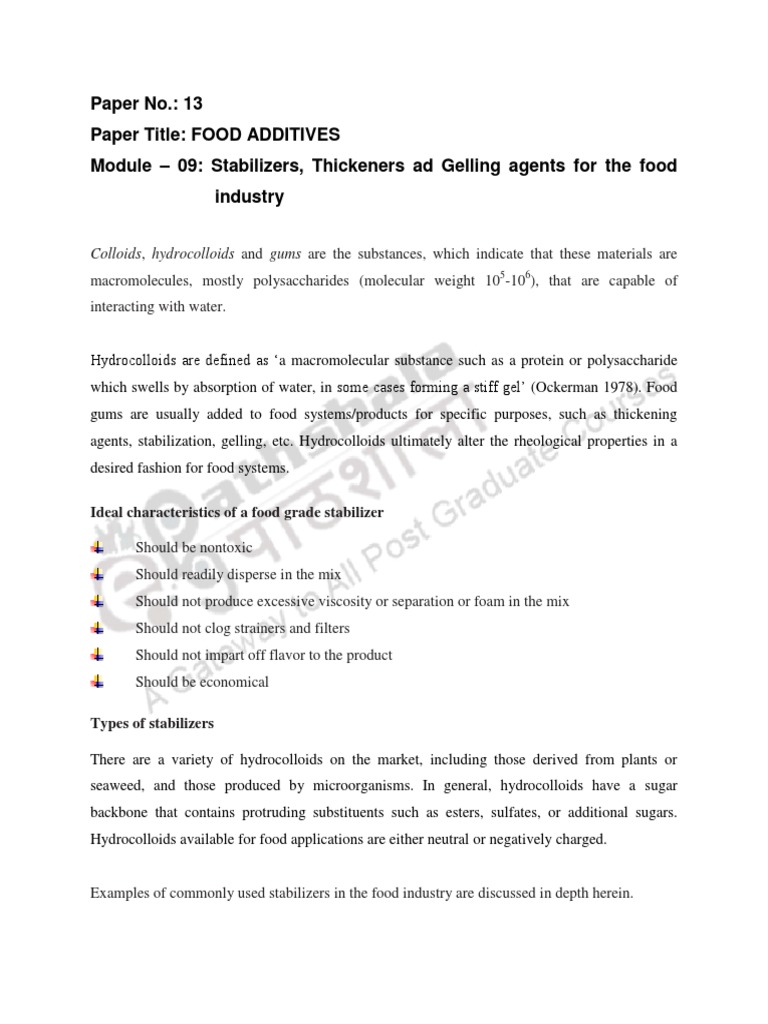 Thickeningandgellingagents PDF Starch Cross Link