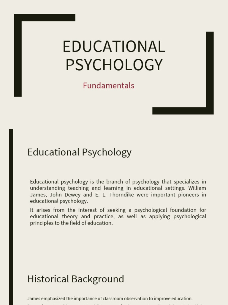 What Is Educational Psychology Pdf