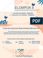 KELOMPOK 8 - Tauhid Dan Urgensinya Bagi Kehidupan Manusia Part 1 PDF