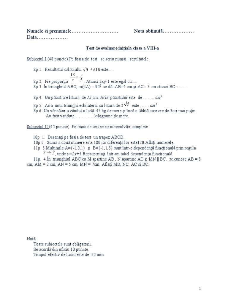 Test Initial 8 | PDF