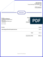 SRS Invoice for Advertising Services to Intelligent Holding Inc