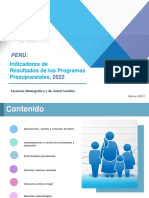 Indicadores de salud peruana 2022