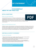 Artist Statement Guide (SAIC)