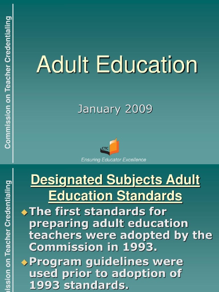Adult Education | PDF