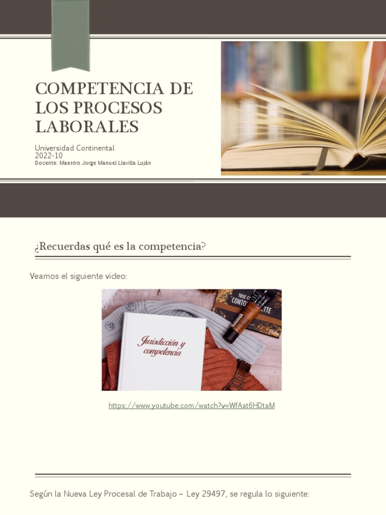 Competencia en Procesos Laborales 2022 | PDF | Derecho laboral | Ley ...