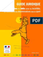 Guide Juridique Sur La Prevention Et La Lutte Contre Les Incivilites Les Violences Et Les Discriminations Dans Le Sport Mvjs