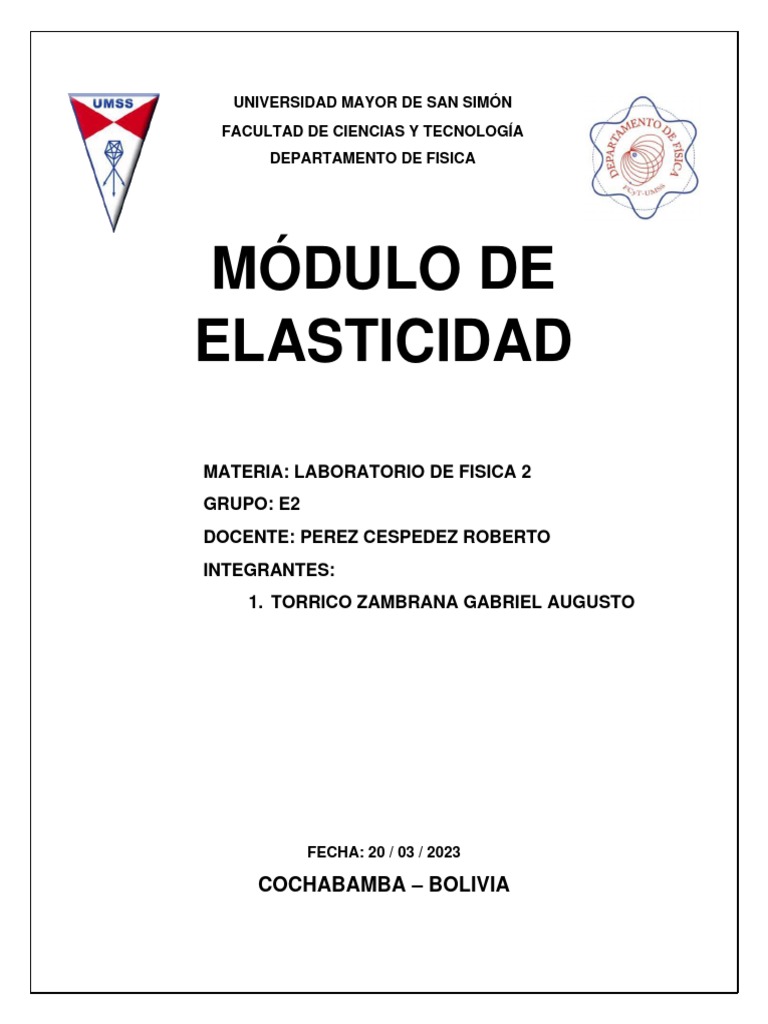 Modulo De Elasticidad Pdf Pdf Deformación Ingeniería El Módulo