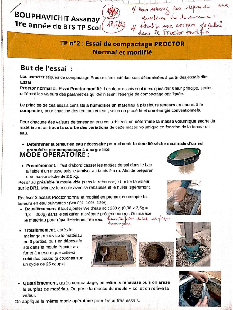 TP2 - Proctor Normal Et Modifié | PDF