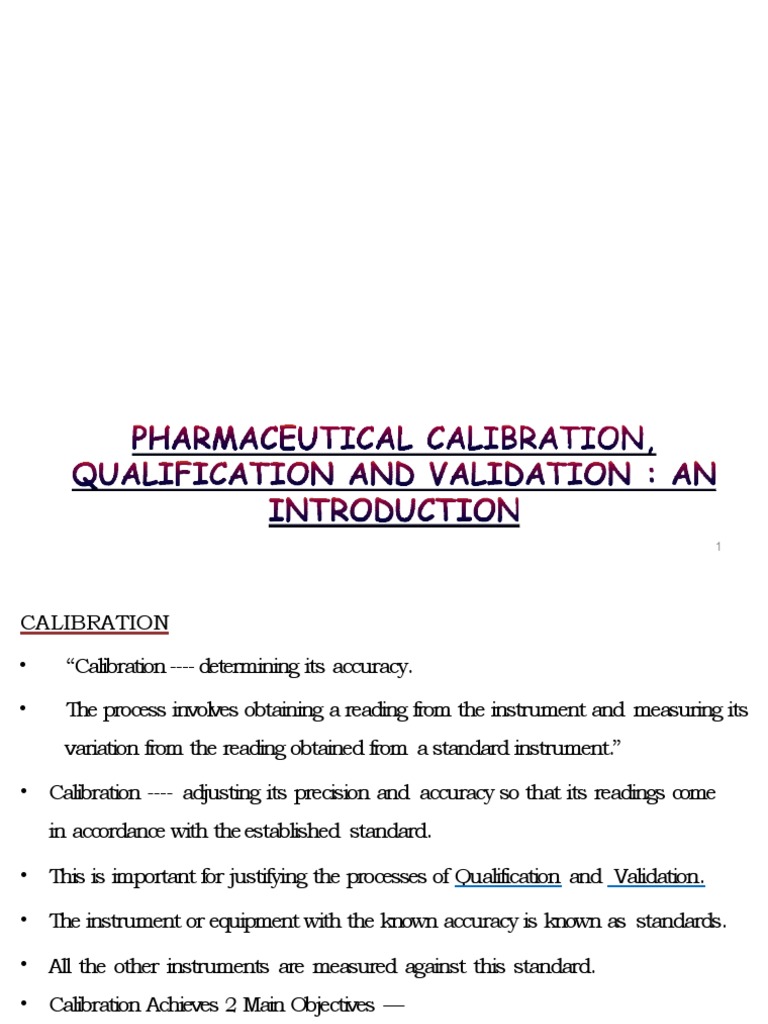 Instrument Calibration and Qualification Guide | PDF | Verification And ...