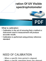 calibration of uv visible spectrophotometer-