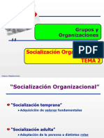 G y ORG Tema 2 Socialización Organizacional