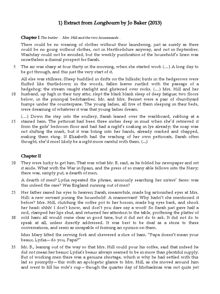 Extract from Longbourn by Jo Baker PDF