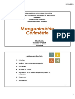 Cours Manganimétrie Cérimétrie