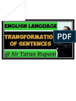 Rules For Transformation of Sentences
