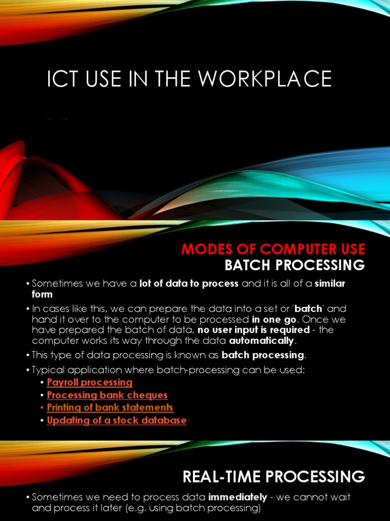 Unit 5.7 ICT Use in The Workplace | PDF