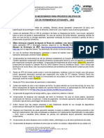 Documentos necessários para processo seletivo de auxílios da permanência estudantil