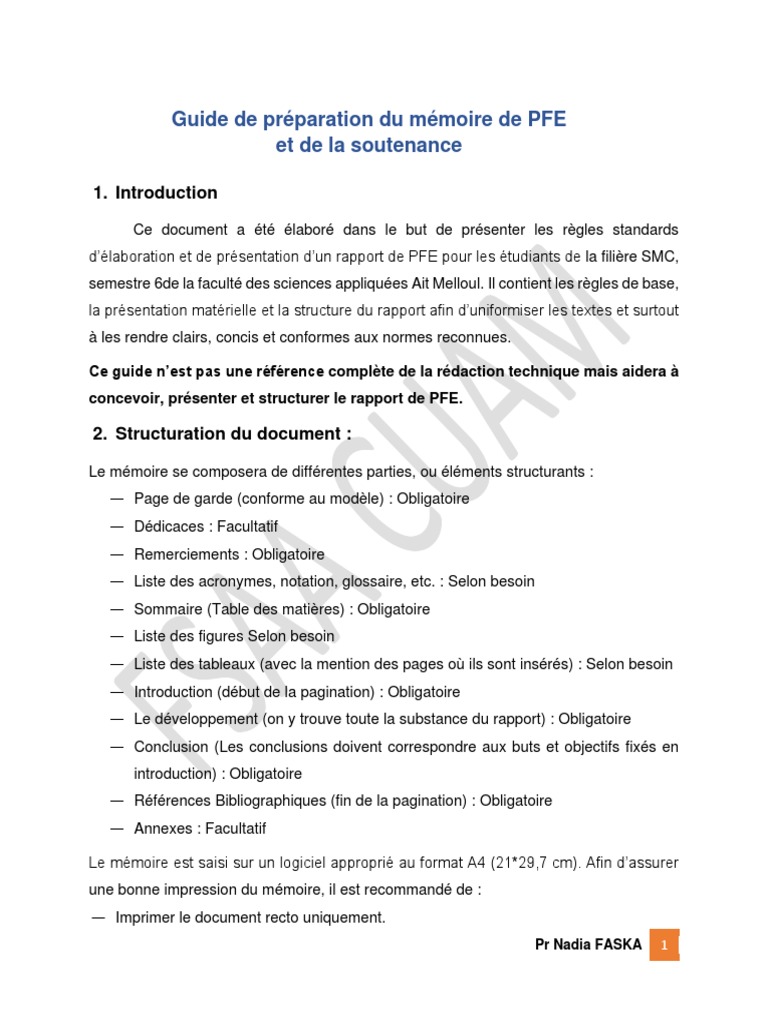 740lPn-Guide+de+rédaction PFE | PDF | Livres | Communication écrite