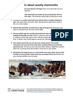 Woolly Mammoth Fun Facts Sheet Online Version 2