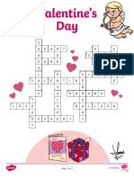 Valentine's Day Word Search and Crossword Puzzle