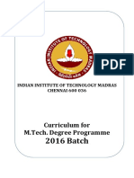 IIT Madras M.Tech Curriculum 2016