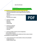 Jaqueline Rodríguez - Letter of Recommendation Questions - Preparing For Senior Year - Part 1 PDF