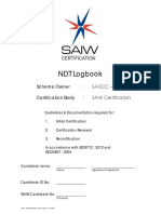 SAIW Certification NDT Logbook PDF