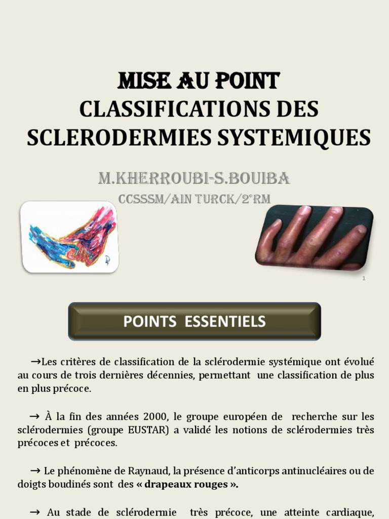 Classification des sclérodermies systémiques | PDF | Médecine clinique ...