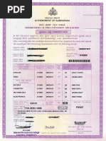 2nd Puc Karnataka Marks Card | PDF