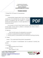 Training Design fORMATIVE aSSESSMENT