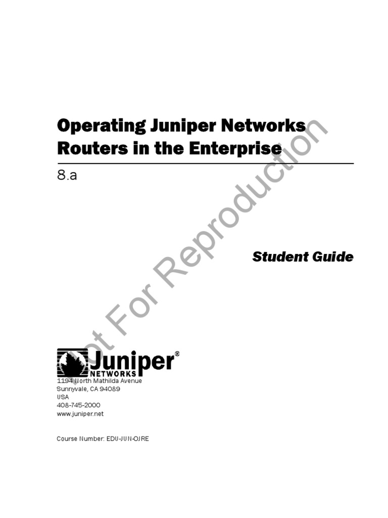 Juniper Student Guide | PDF