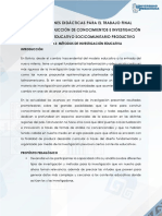 Orientaciones Didácticas para El Trabajo Final PDF