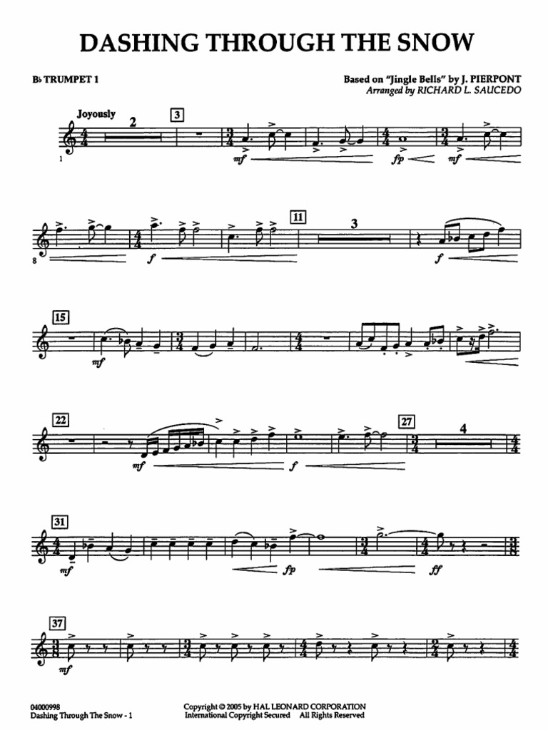 Dashing Throught The Snow - Brass | PDF