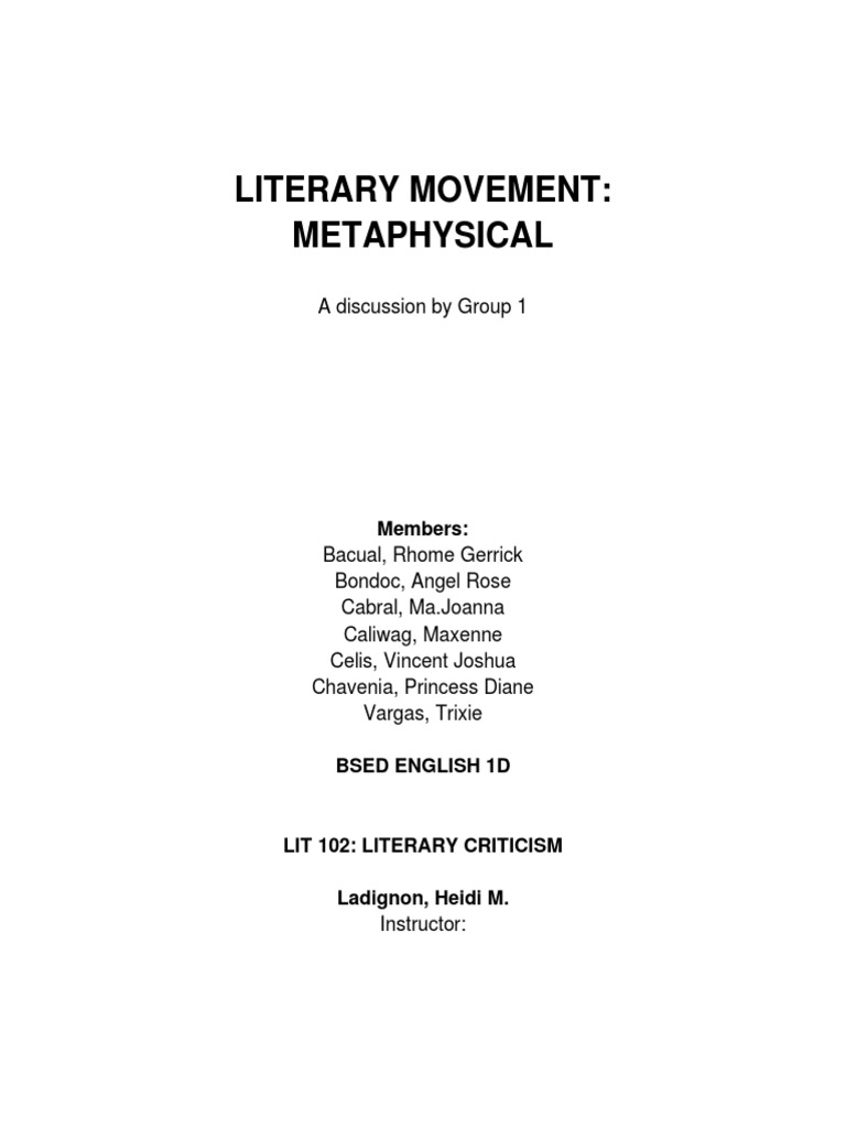 Final Metaphysical PDF PDF