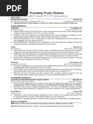Example Resume Template