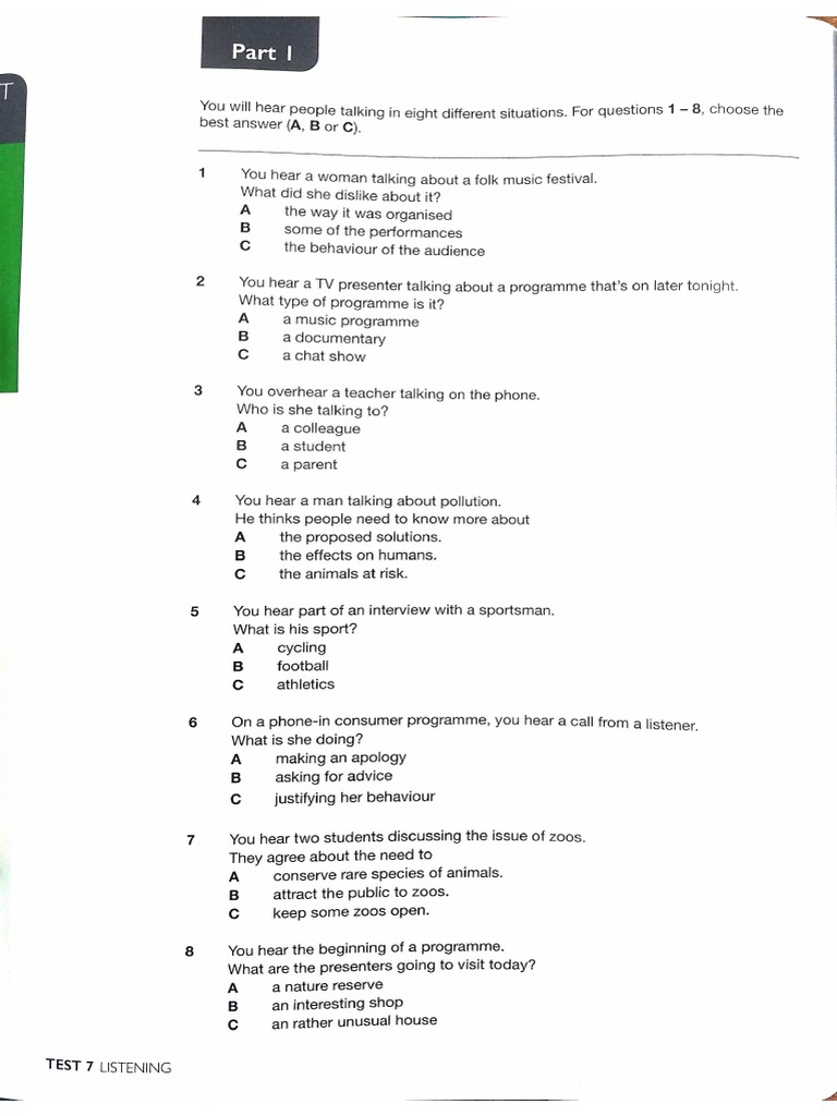 Listening 7 (Vol 1) | PDF