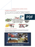 Actividades Económicas Primarias, Secundarias y Terciarias