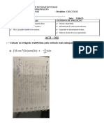 Calcule As Integrais Indefinidas Pelo Método Mais Adequado para Cada Caso