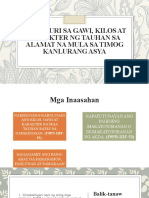 Grade9 - Filipino - Pagsusuri Sa Mga Gawi at Kilos NG Mga Tauhan Sa Alamat